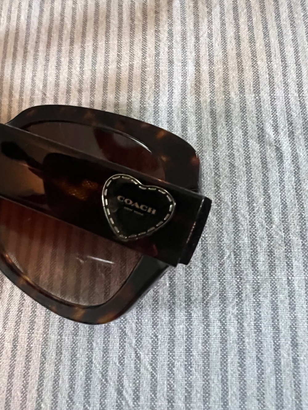 COACH Women's Tortoise Frame Sunglasses with Brown Lenses - Picture 7 of 15